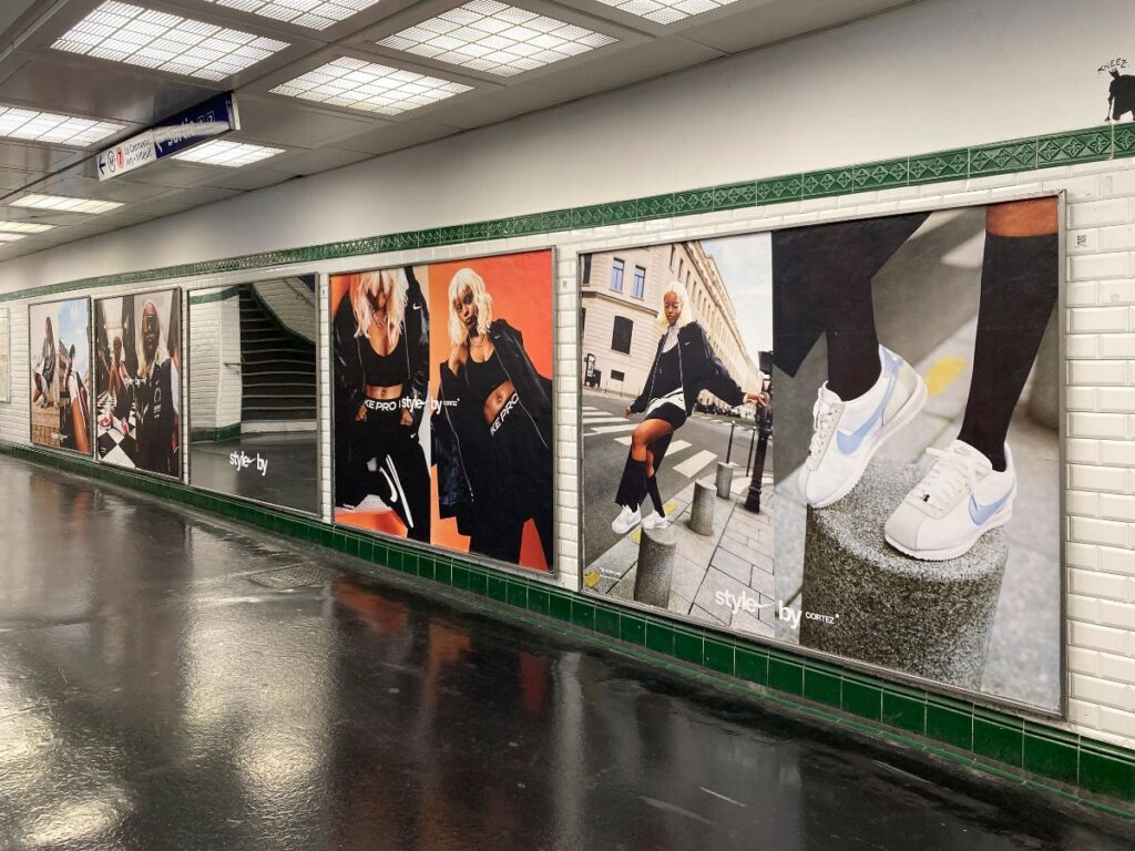 Publicité Nike métro paris 2