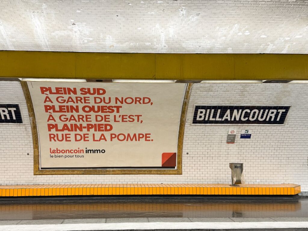 Publicité le bon coin metro paris 2