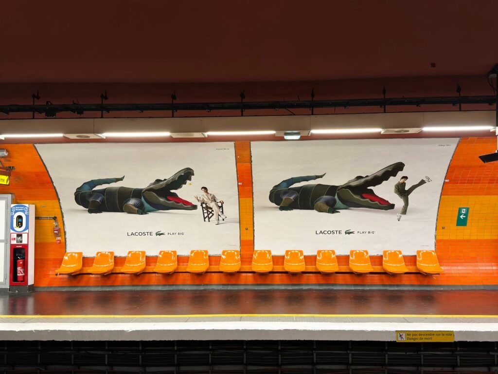 Publicité Lacoste Metro Paris 1