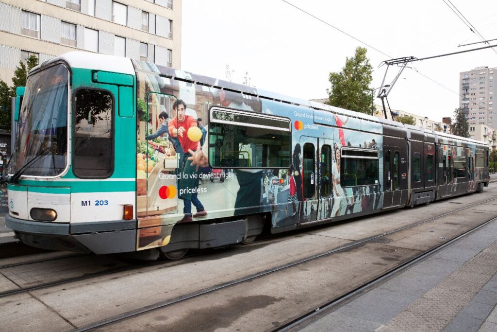 Publicité Mastercard Tram 3