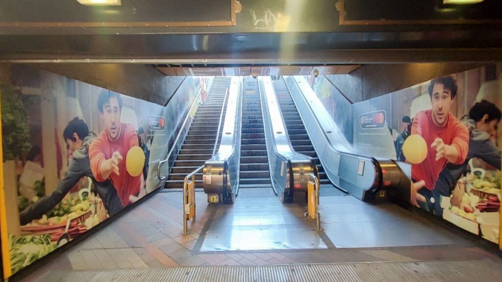 Publicité Mastercard metro event 2