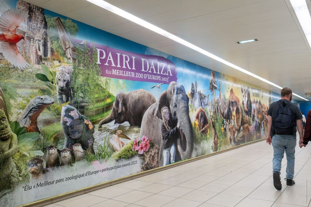 Publicité Pairi Daiza metro event Lille 1
