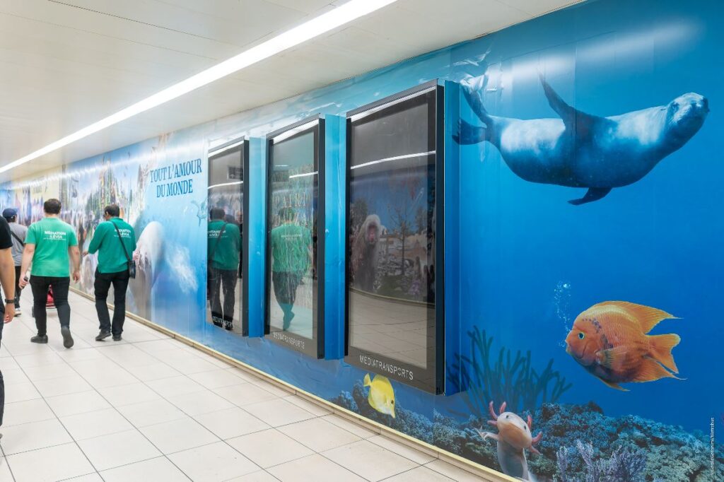 Publicité Pairi Daiza metro event Lille 2