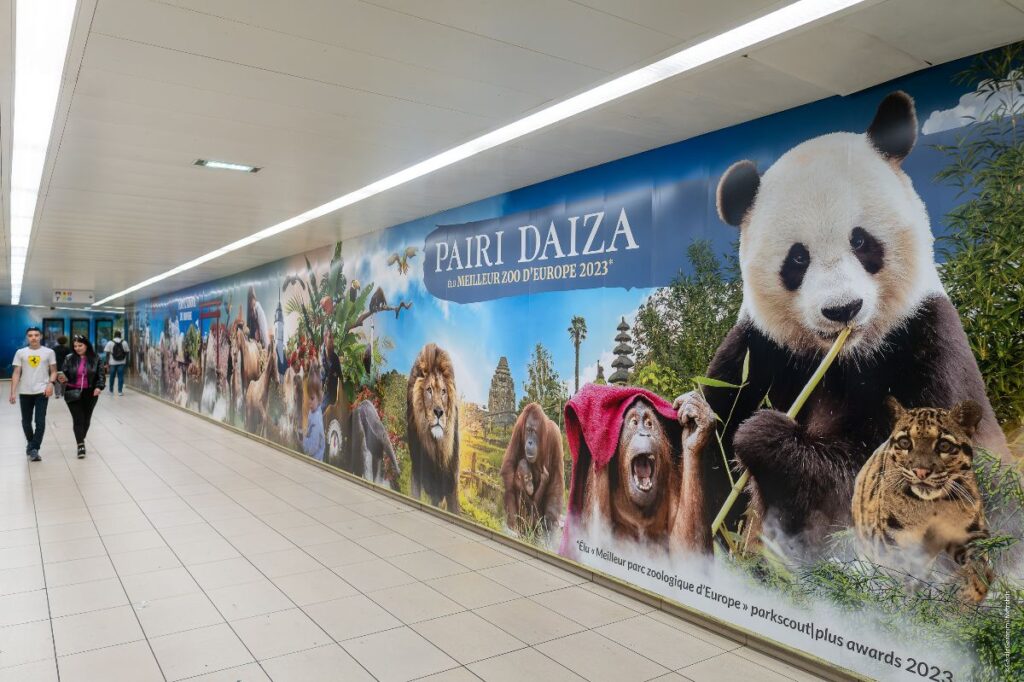 Publicité Pairi Daiza metro event Lille 4