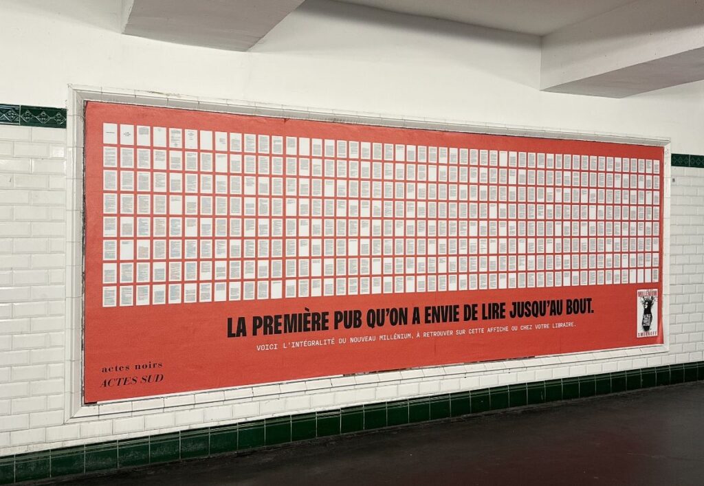 Publicité ActesSud metro paris