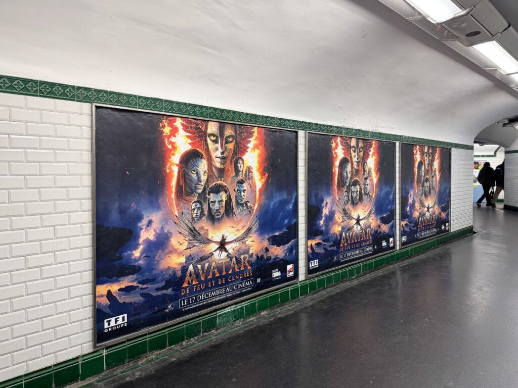 Publicité Avatar metro paris 3