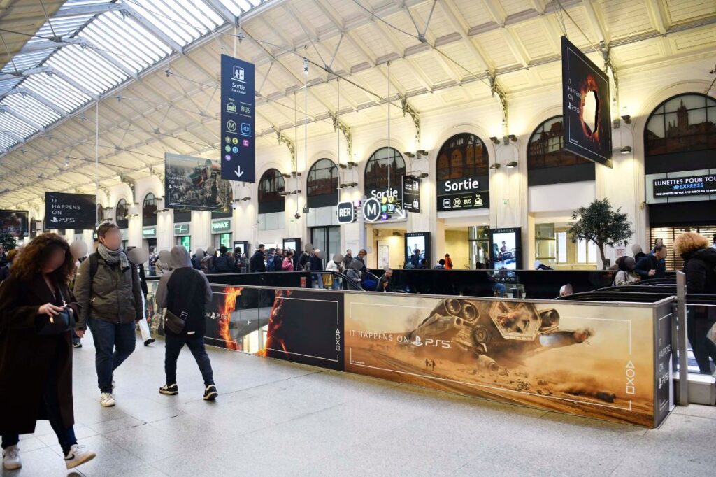 Publicité Playstation Paris Saint Lazare 2