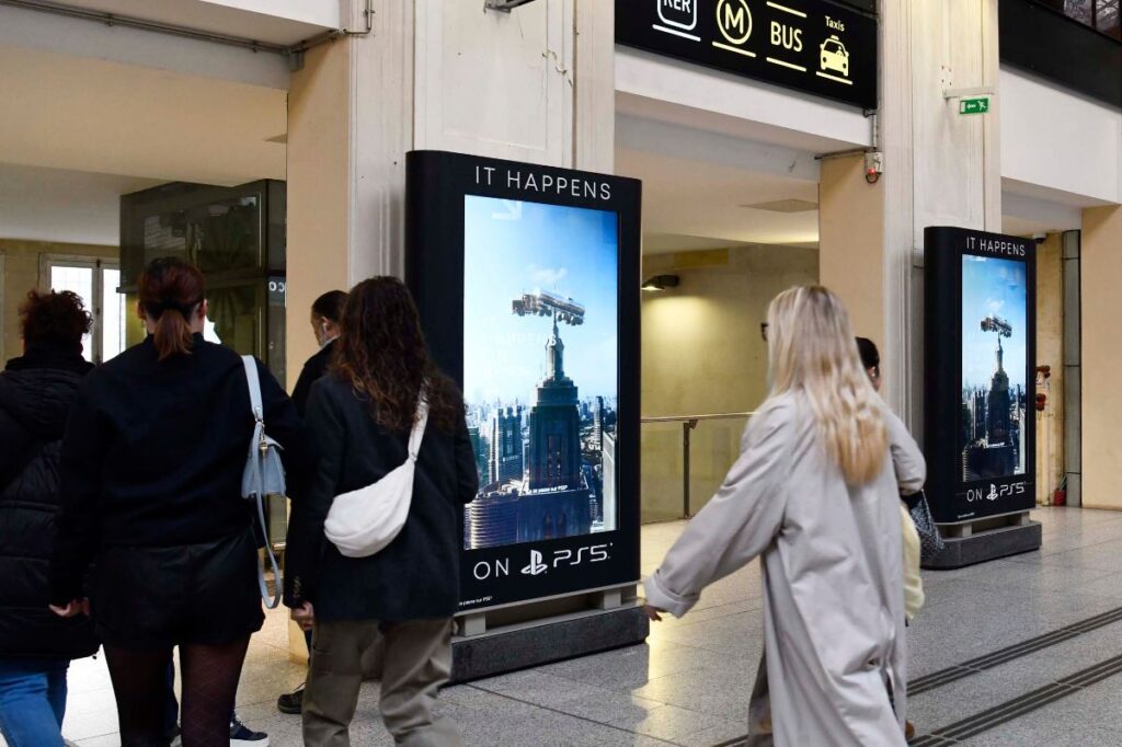 Publicité Playstation Paris Saint Lazare 3