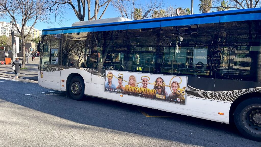Publicité Marsupilami bus event Marseille 1