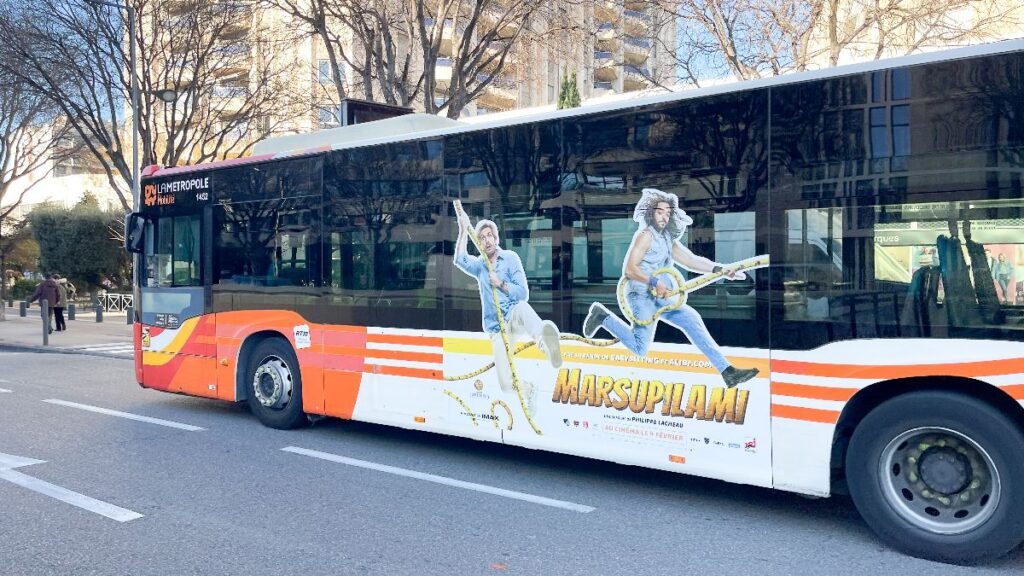 Publicité Marsupilami bus event Marseille 2