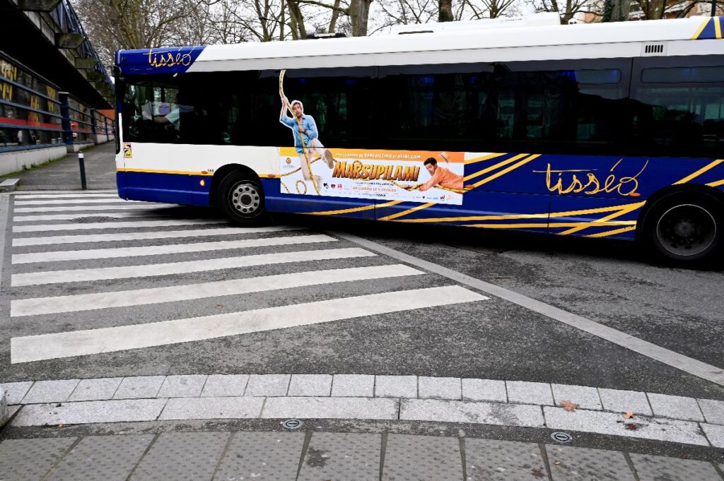 Publicité Marsupilami bus event Toulouse 1
