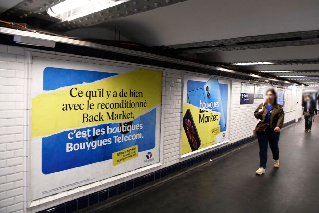 Publicité Bouygues Market metro paris 1