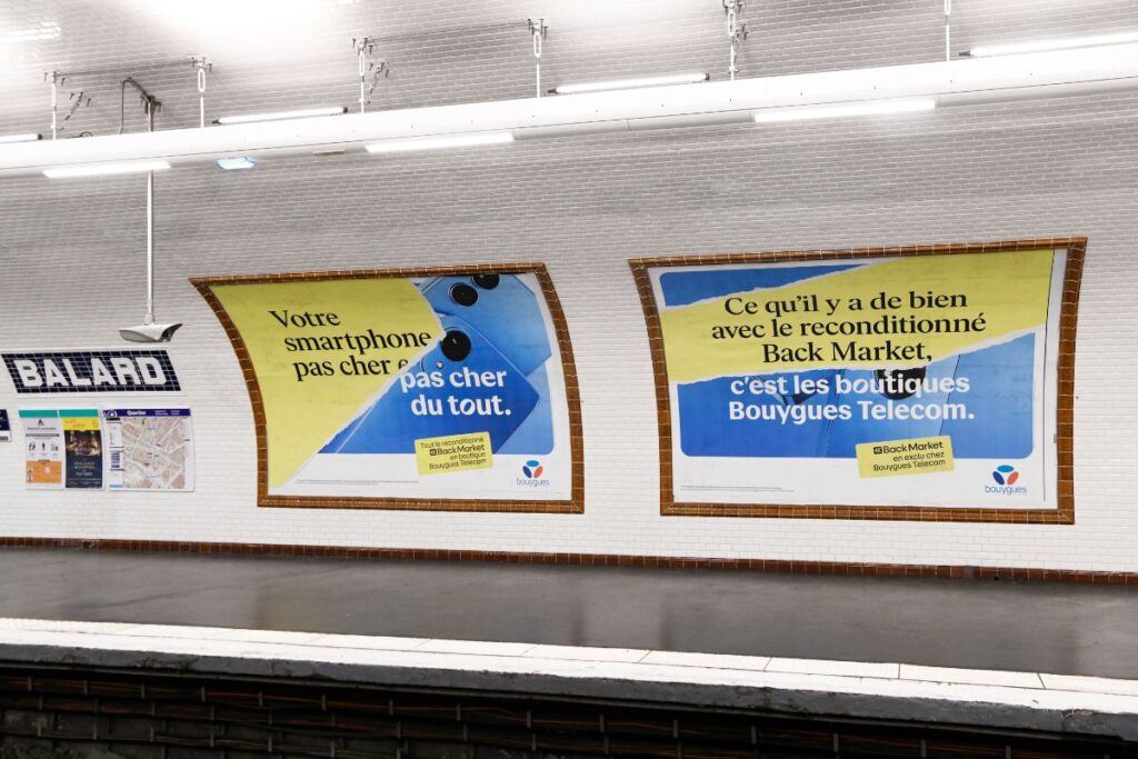 Publicité Bouygues Market metro paris 2