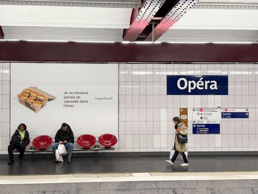Publicité Burger King Paris 2