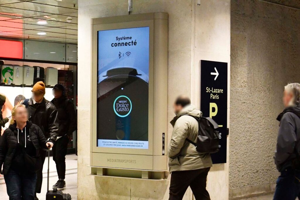 Publicité Nespresso DOOH Paris 1