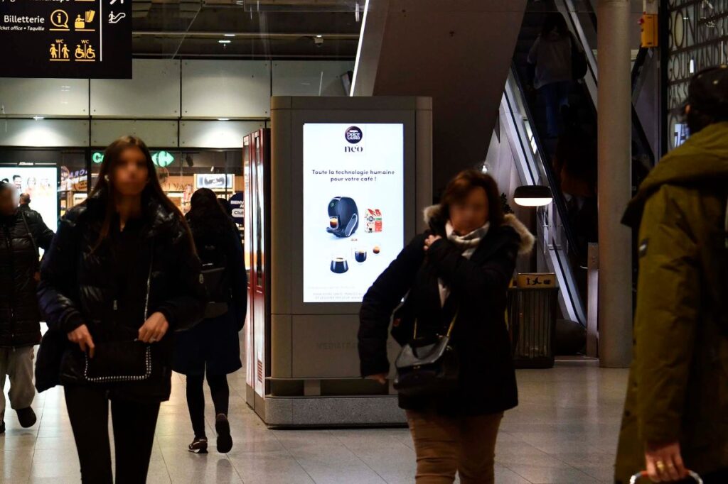Publicité Nespresso DOOH Paris 2