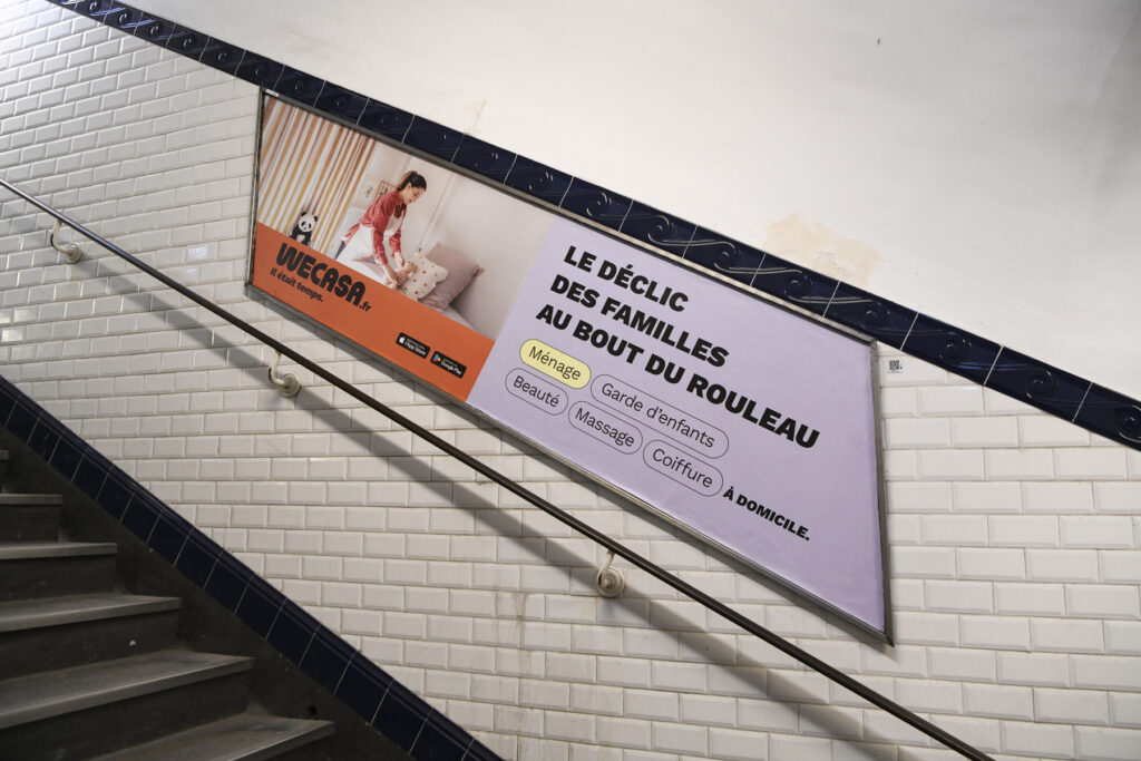 Publicité WeCasa metro paris 6