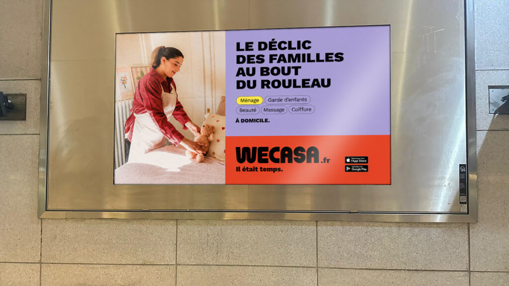Publicité WeCasa metro paris 7
