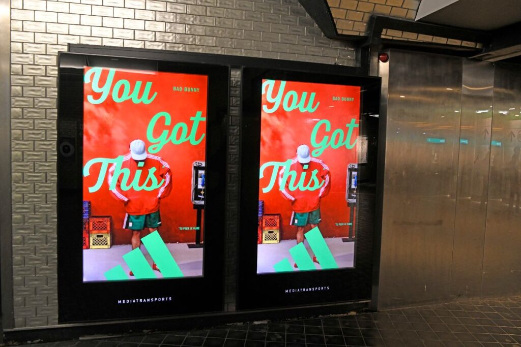 Publicité Adidas DOOH paris 3