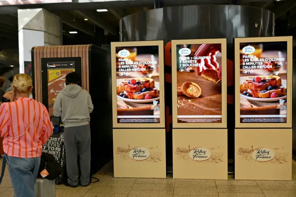 Affichage publicitaire DOOH dans les gares de Paris